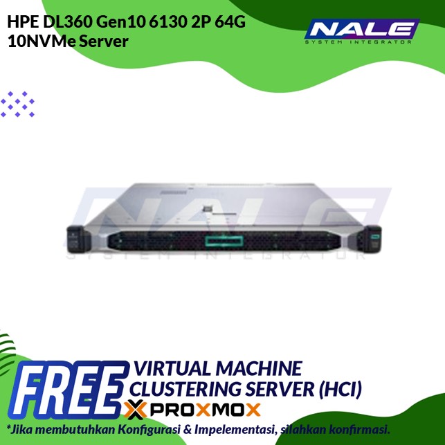 HPE DL360 Gen10 6130 2P 64G 10NVMe Server (867964-B21)